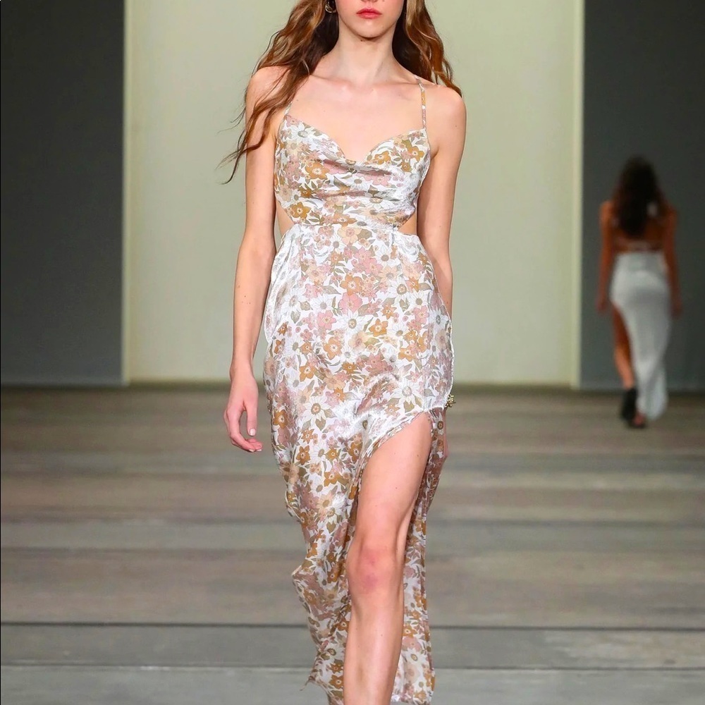 NWT RUMER Paloma Cut Out Gown